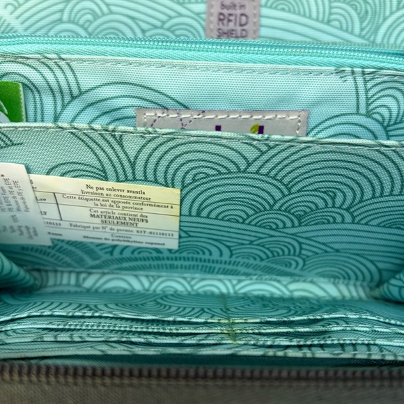 Haiku balsam green, wristlet, zippered, wallet, multi card holder - Picture 8 of 15